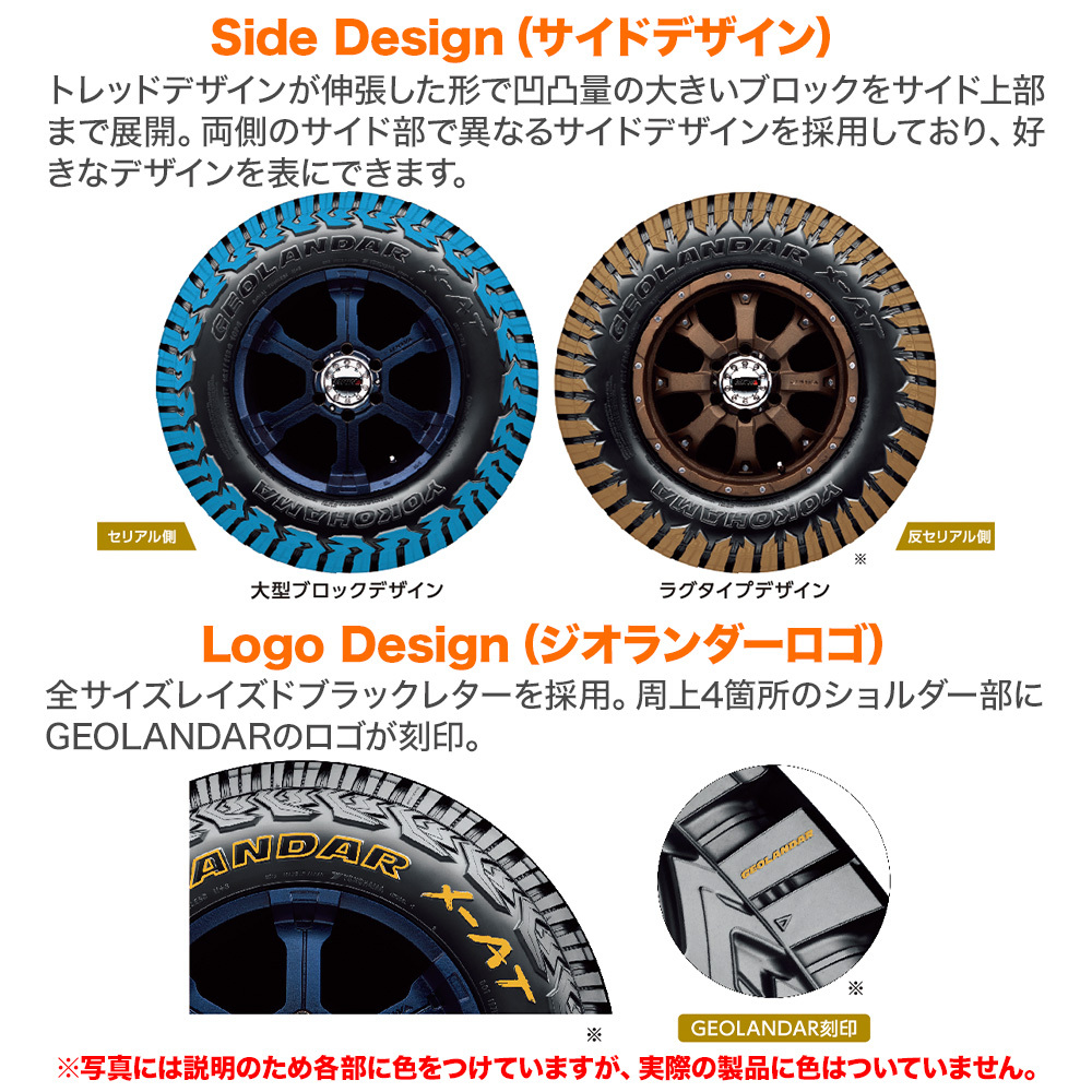 ヨコハマ GEOLANDAR ジオランダー X-AT (G016) 185/60R16 86H (G016A) サマータイヤのみ・送料無料(1本)_画像3