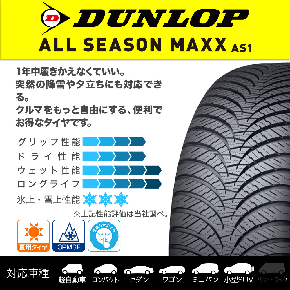 ダンロップ ALL SEASON MAXX AS1 225/65R17 106H XL オールシーズンタイヤのみ・送料無料(4本)_画像2