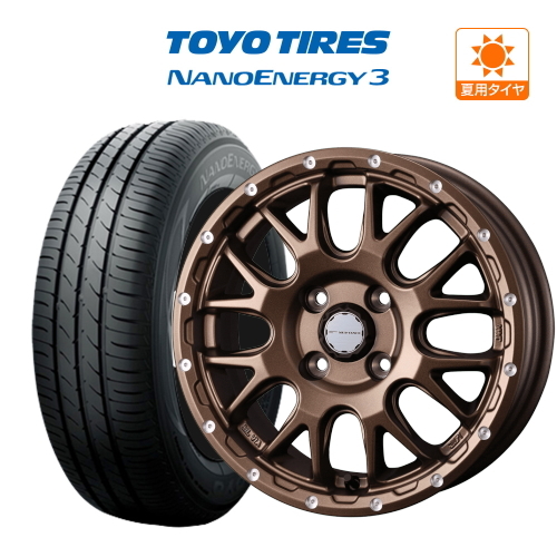 サマータイヤ ホイール 4本セット ウェッズ マッドヴァンス 08 TOYO ナノエナジー 3 155/65R14_画像1