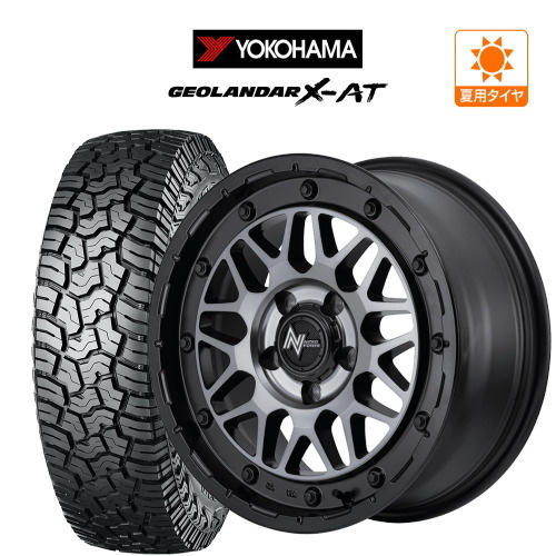 サマータイヤ ホイール 4本セット MID ナイトロパワー M29 スティンガー ヨコハマ ジオランダー X-AT (G016) 235/70R16_画像1