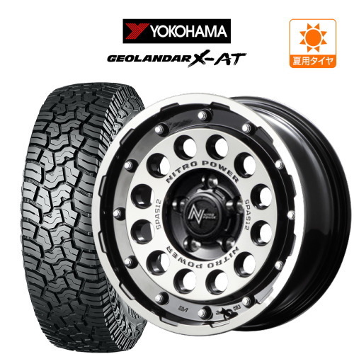 サマータイヤ ホイール 4本セット MID ナイトロパワー H12 ショットガン ヨコハマ ジオランダー X-AT (G016) 235/70R16_画像1