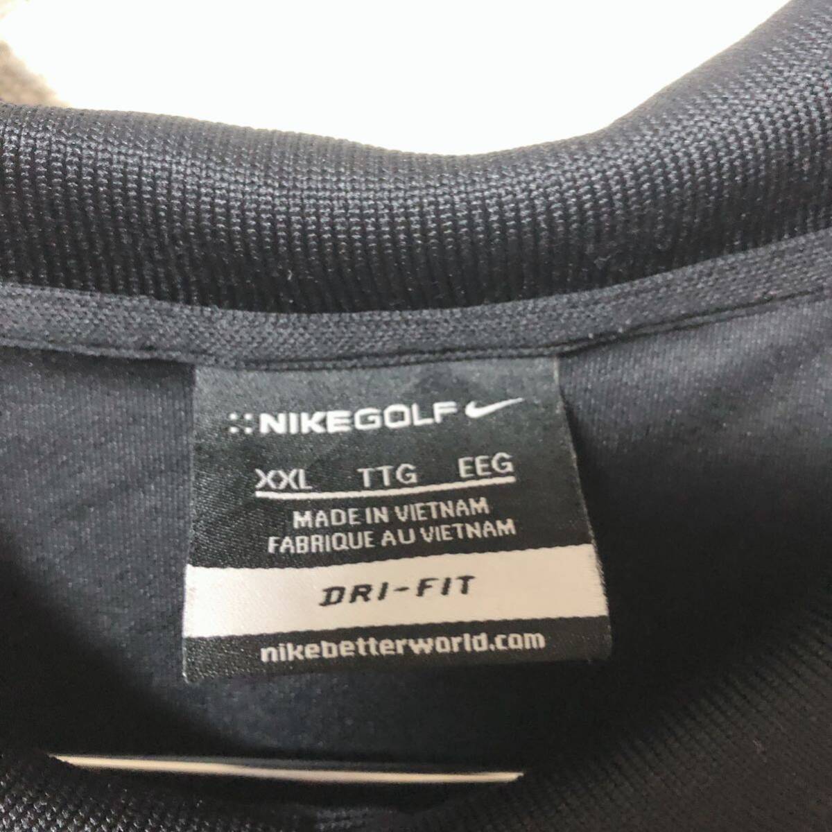 NIKE ナイキゴルフ 半袖ポロシャツ 半袖ポロシャツ ブラック XXLサイズ 3Lサイズの画像3