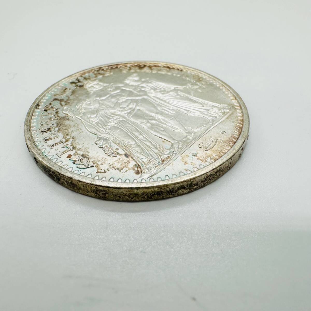 10FRANCS 1965 フランス 外国銀貨 25ｇ LIBERTE EGALITE FRATERNITE 保管品 変色有り 貨幣 古銭 ヨーロッパ アンティーク コイン 3598の画像10