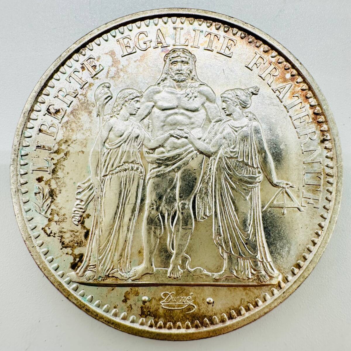 10FRANCS 1965 フランス 外国銀貨 25ｇ LIBERTE EGALITE FRATERNITE 保管品 変色有り 貨幣 古銭 ヨーロッパ アンティーク コイン 3598の画像4