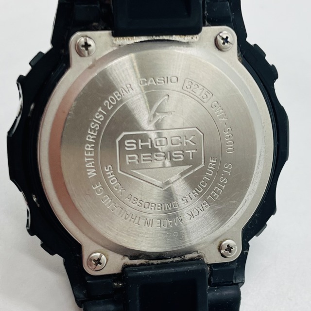 G-SHOCK ICONIC 5600 SERIES GWX-5600-1JF CASIO カシオ 腕時計 時計 ブラック デジタル かっこいい メンズ BLK ソーラー 黒 稼働品 3614の画像3