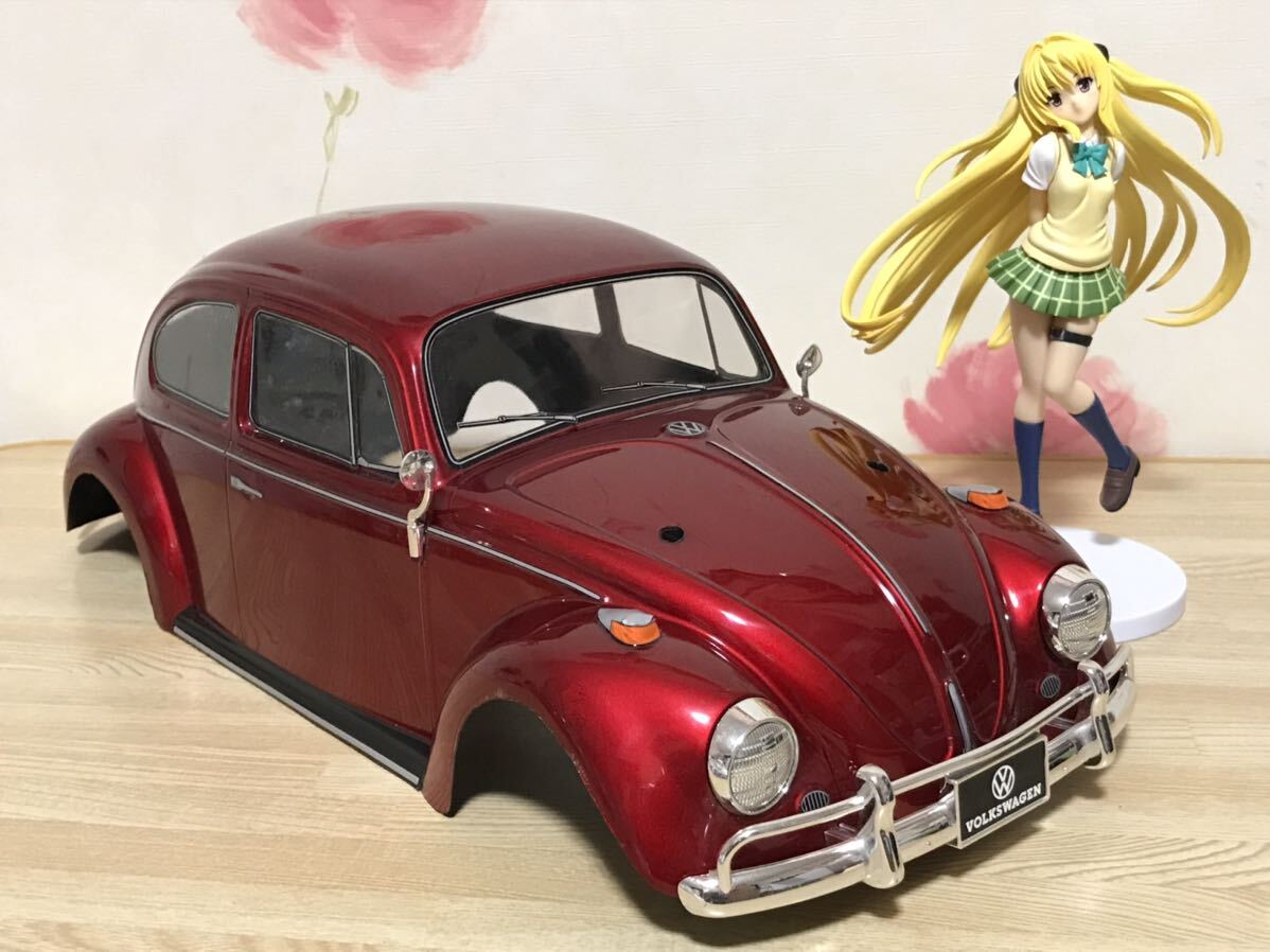 送料無料　Mシャーシ用　タミヤ　フォルクスワーゲン ビートル　メタリックレッド ラジコンボディ　TAMIYA VOLKSWAGEN BEETLE RC BODY