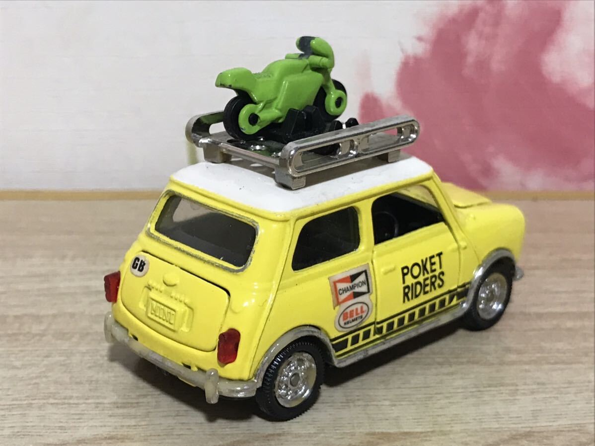 送料無料　1/43 トミカダンディ ミニクーパー ポケバイキャリアカー 日本製ミニカー TOMICA DANDY MINICOOPER JAPAN 旧車 クラシックカー_画像5