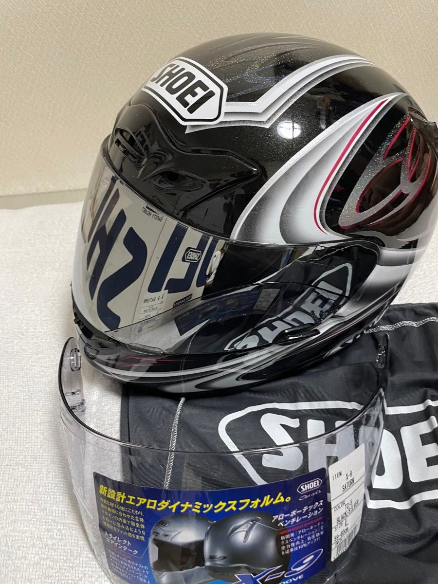 SHOEI X-9 SATURN ミラーシールド　Lサイズ　予備ノーマルシールドおまけ付き