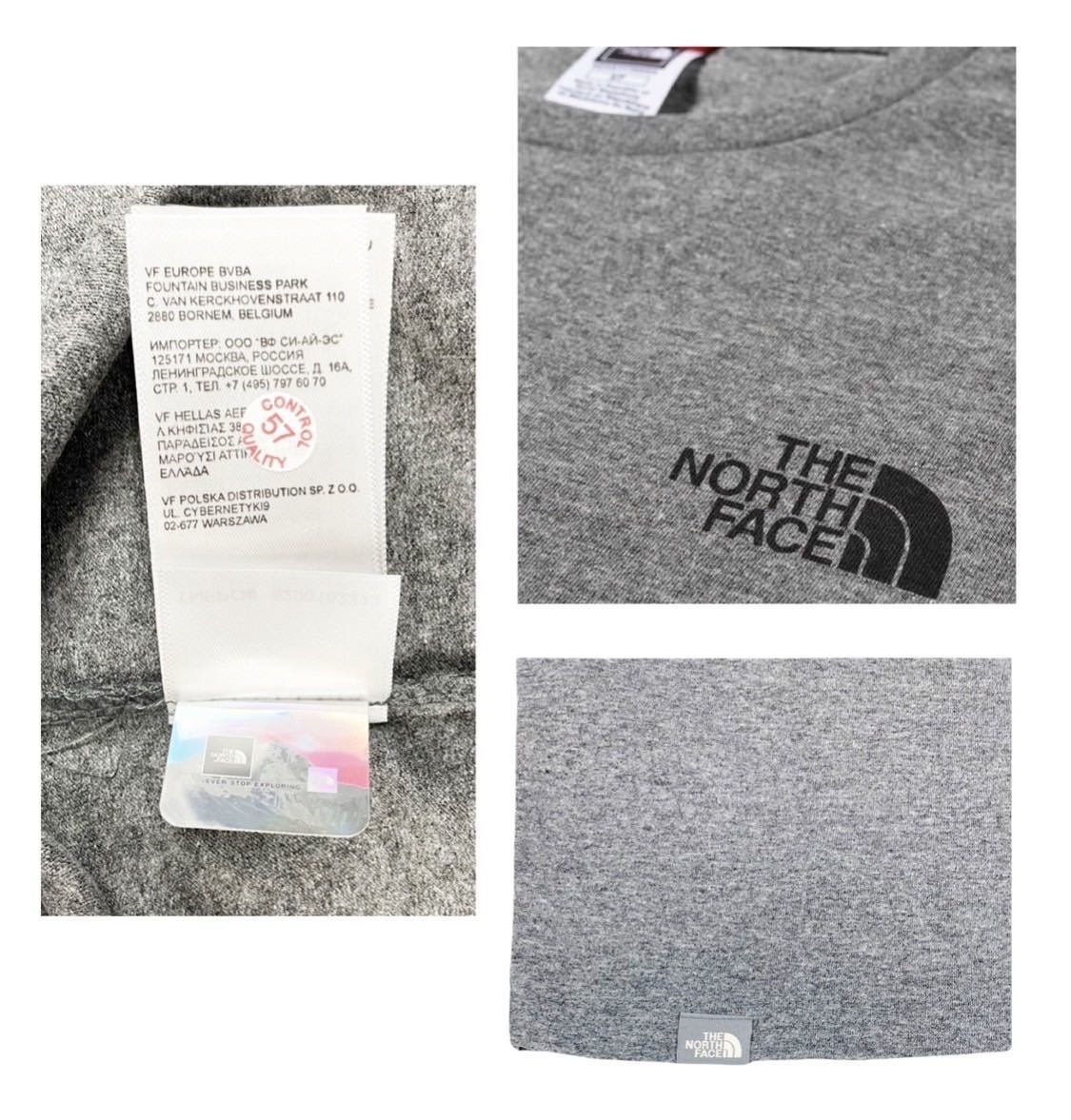 ザ ノースフェイス The North Face Tシャツ シンプルドーム 半袖 NF0A2TX5 ロゴ THE NORTH FACE S/S SIMPLE DOME TEE グレー XL 新品_画像7