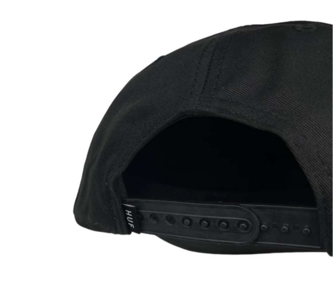 ハフ キャップ 帽子 HT00714 コットン素材 ブラック ワンサイズ ボックスロゴ フラットバイザー ユニセックス HUF SET BOX SNAPBACK 新品の画像5
