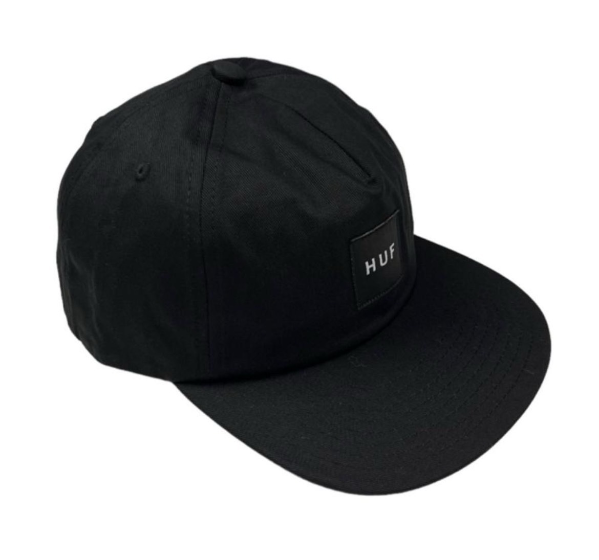 ハフ キャップ 帽子 HT00714 コットン素材 ブラック ワンサイズ ボックスロゴ フラットバイザー ユニセックス HUF SET BOX SNAPBACK 新品の画像3