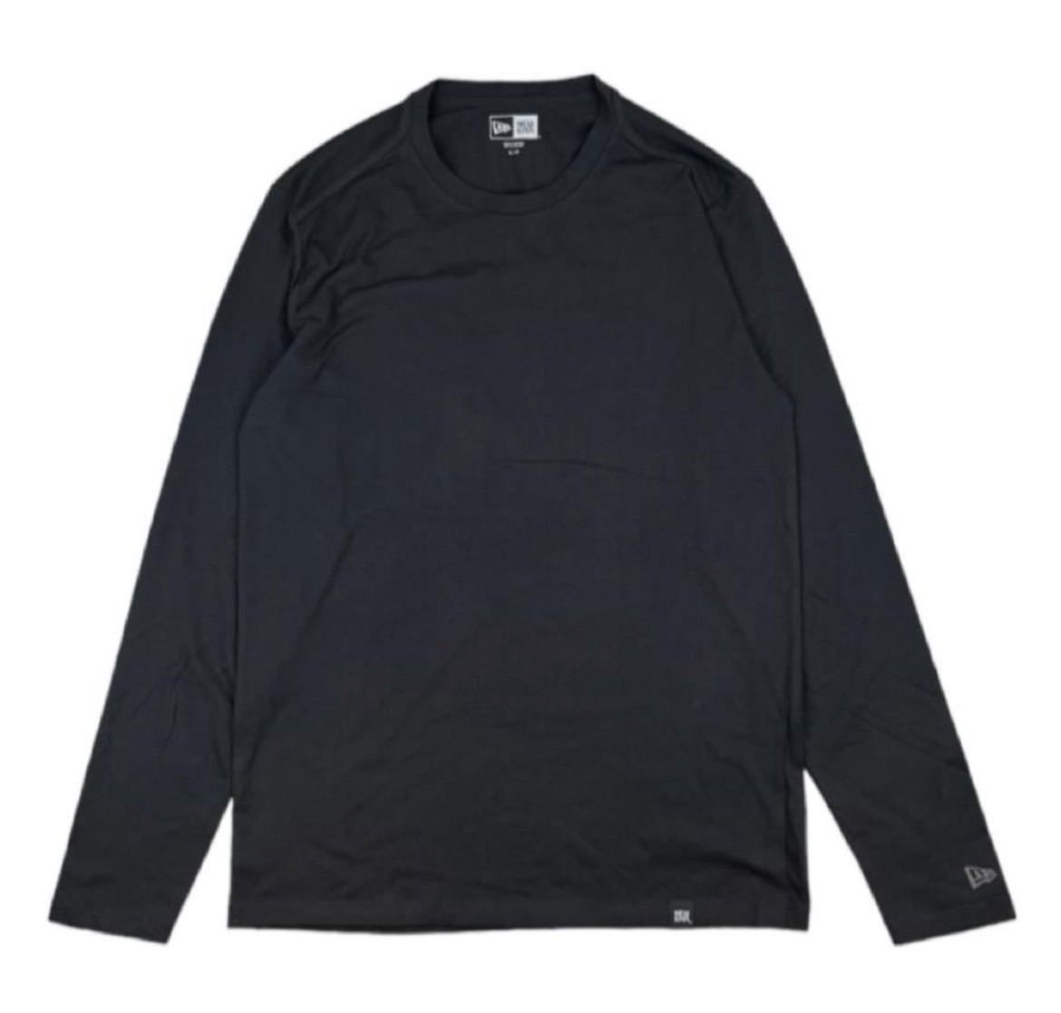 ニューエラ 長袖 Tシャツ ヘリテージ NEA102 ワンポイントロゴ クルーネック ブラック XLサイズ NEWERA HERITAGE BLEND LONG SLEEVE 新品の画像3