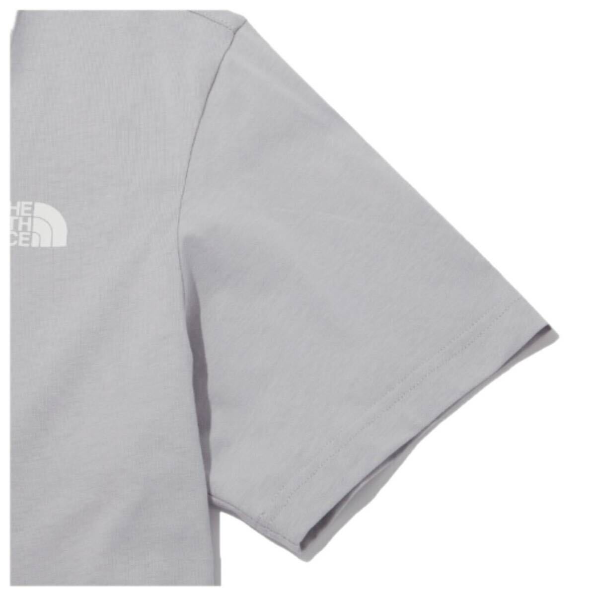 ザ ノースフェイス Tシャツ NT7U ライトグレー XLサイズ コットン素材 クルーネック シンプルロゴ THE NORTH FACE COTTON S/S TEE 新品の画像6