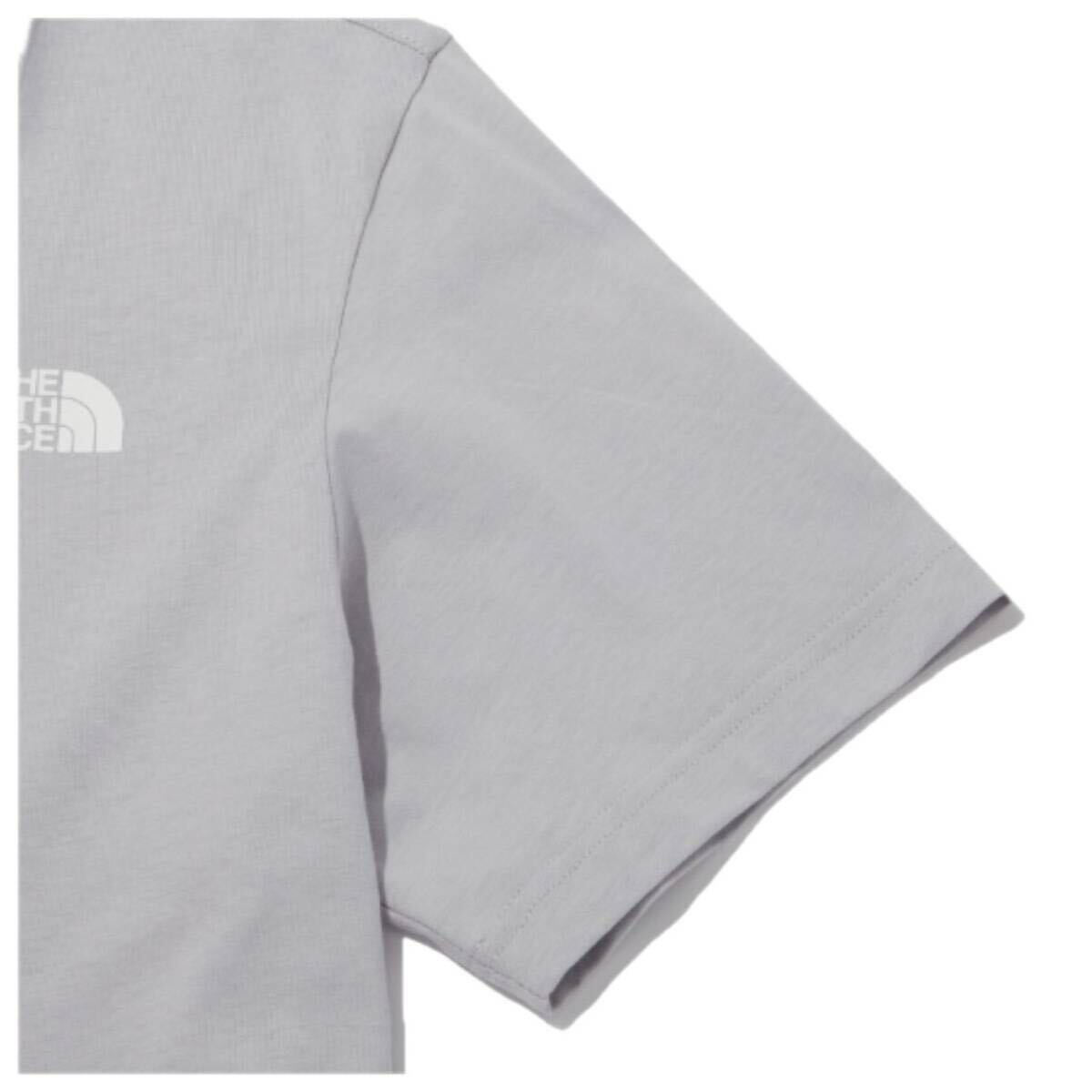 ザ ノースフェイス Tシャツ NT7U ライトグレー XSサイズ コットン素材 クルーネック シンプルロゴ THE NORTH FACE COTTON S/S TEE 新品の画像6