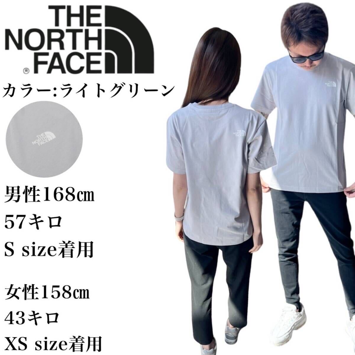 ザ ノースフェイス Tシャツ NT7U ライトグレー XSサイズ コットン素材 クルーネック シンプルロゴ THE NORTH FACE COTTON S/S TEE 新品の画像2