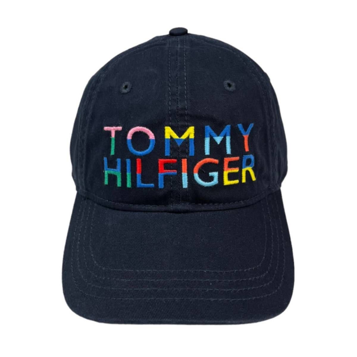 トミーヒルフィガー Tommy Hilfiger キャップ ネイビー×レインボー ユニセックス 刺繍ロゴ ワンサイズ カジュアル TOMMY HILFIGER 新品の画像2