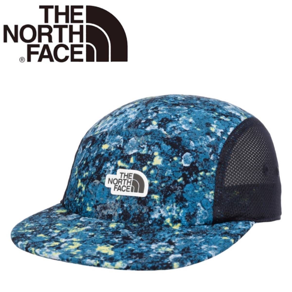 ノースフェイス キャップ 帽子 NF0A5FXJ メッシュキャップ キャンプキャップ 迷彩ブルー 540 THE NORTH FACE CLASS V CAMP HAT 新品_画像1