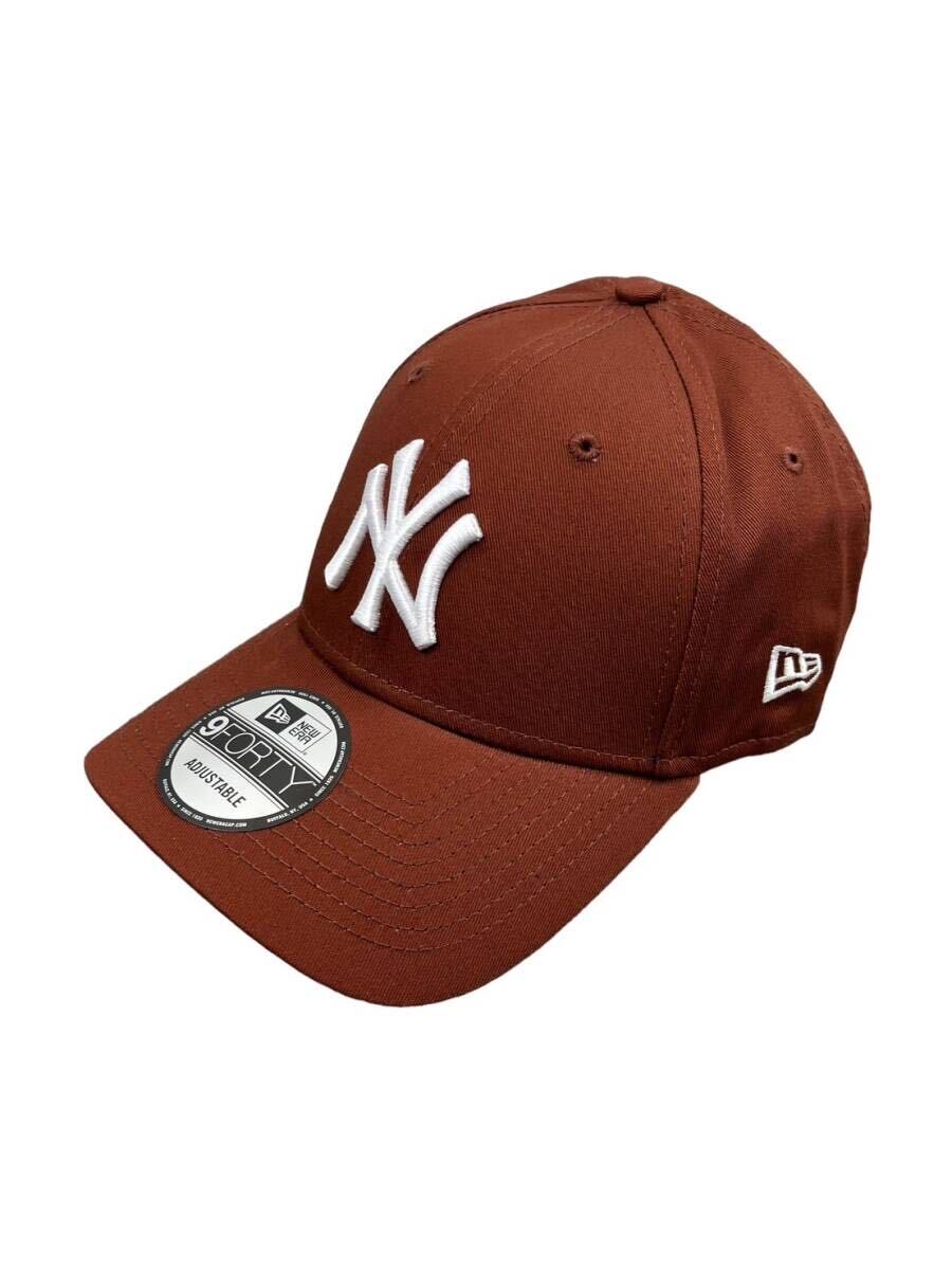 ニューエラ キャップ 帽子 9FORTY 940 コットン素材 ヤンキース ライトブラウン バックル仕様 NEWERA 9FORTY LEAGUE BASIC CAP 新品