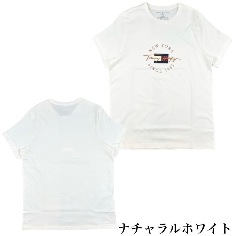 トミーヒルフィガー トップス 半袖Tシャツ 09T4326 コットン プリントロゴ ナチュラル Sサイズ TOMMY HILFIGER S/S CREW NECK 新品の画像4