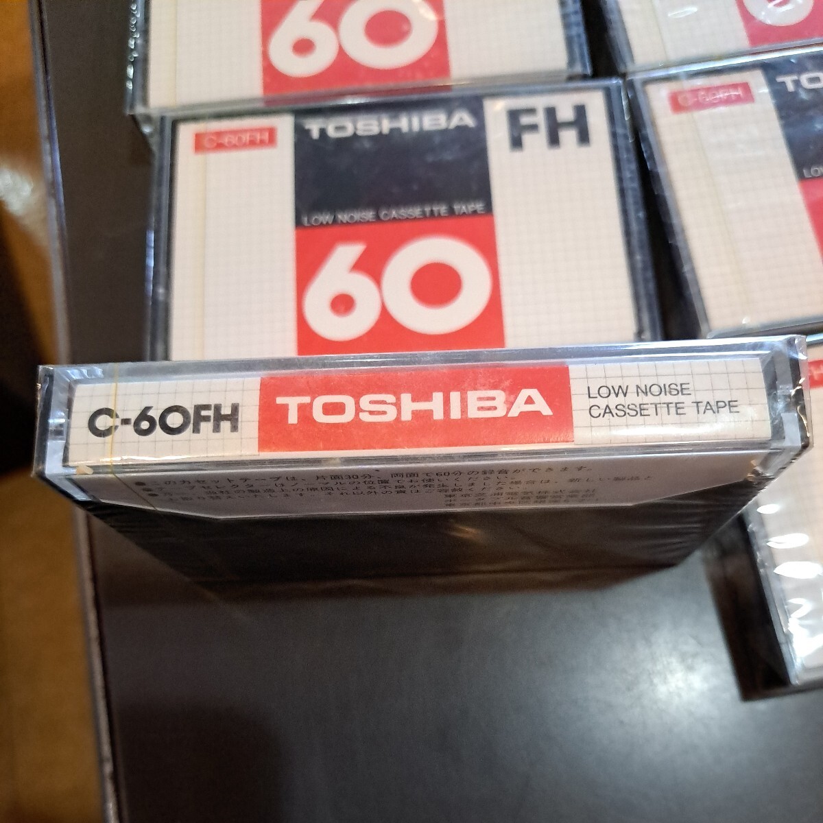 TOSHIBA カセットテープ 昭和レトロ C-60FH FH60 60分テープ 希少 7本セット 新品 未使用 東芝の画像3