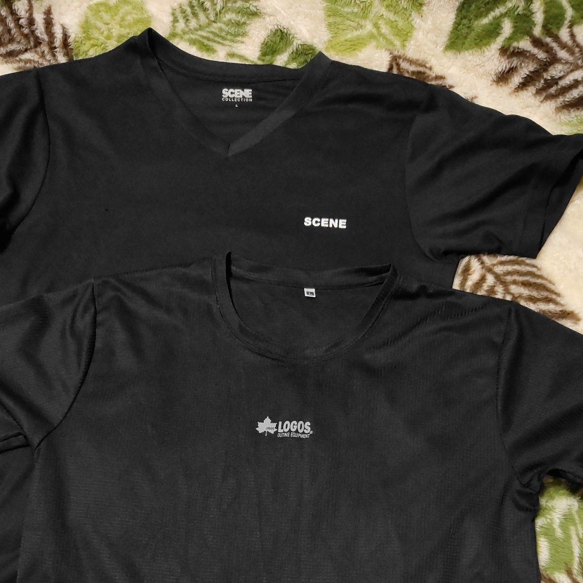 ロゴス LOGOS シーン SCENE 半袖Tシャツ Tシャツ トップス 肌着 下着 黒 ブラック おまとめ 2枚セット
