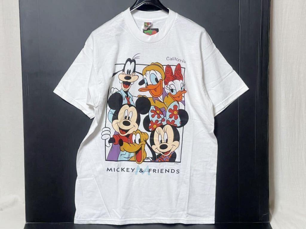 【未使用品】Mickey&Friends ミッキー&フレンズ Tシャツ カリフォルニア ディズニー サイズL フルーツオブザルーム California_画像1