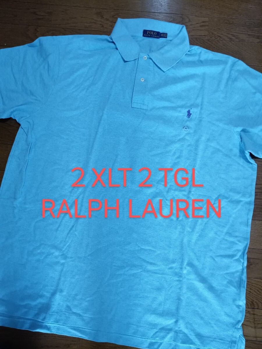 2XLT 2TGL ラルフローレン POLO RALPH LAUREN 　新品 半袖ポロシャツ 水色　大きめ 半袖ポロシャツ ポロシャツ ゴルフウェア_画像1