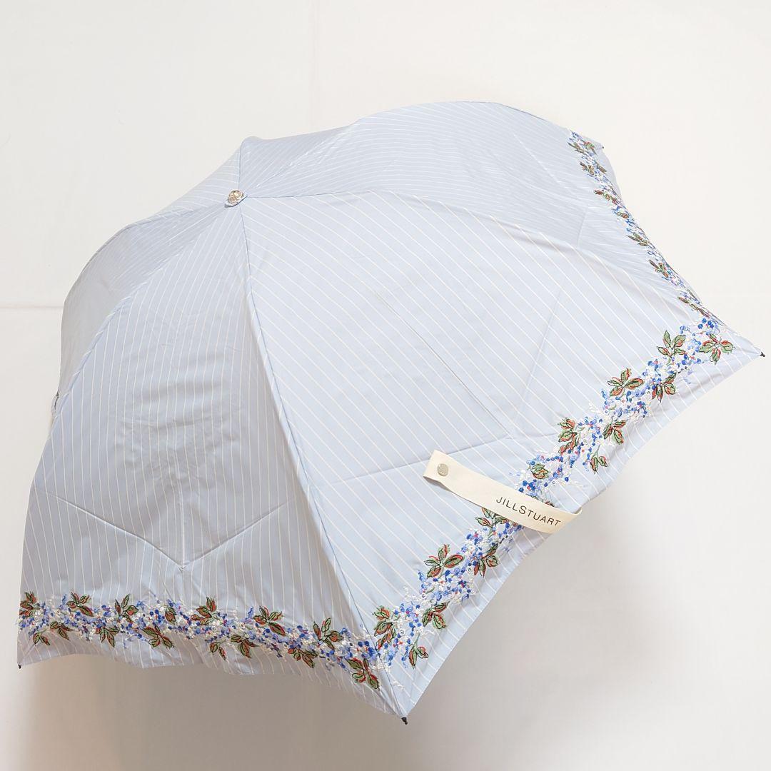 【新品タグ付き】ジルスチュアート 晴雨兼用折りたたみ日傘 ラージサイズ刺繍_画像2