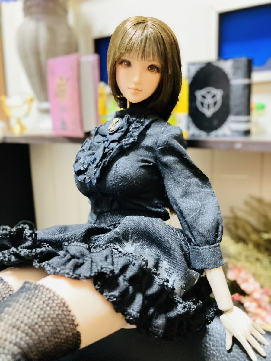 ゴスロリ風 衣装 セット 1/6サイズ TBLeague ファイセン クールガール フィギア オビツ アゾン ジェニー バービー ドール 服 リカ タカラの画像8