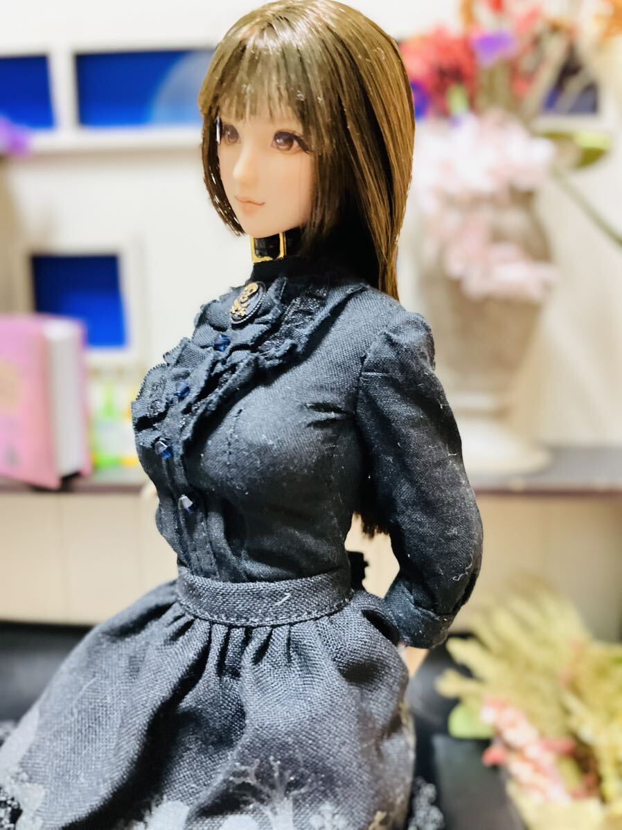 ゴスロリ風 衣装 セット 1/6サイズ TBLeague ファイセン クールガール フィギア オビツ アゾン ジェニー バービー ドール 服 リカ タカラの画像5