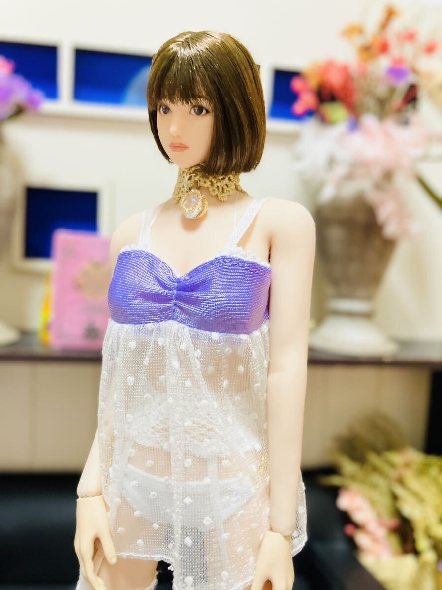  Night wear + garter set 1/6 size TBLeaguefa Ise nsi-m less fi gear Obi tsuazon Jenny Barbie doll clothes Takara 