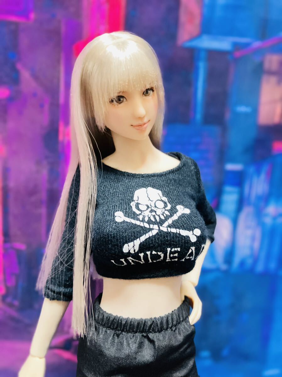 シャツ＋Tシャツ＋スカート＋ストッキング 1/6サイズ TBLeague ファイセン フィギア オビツ アゾン ジェニー バービー ドール 服 リカの画像8