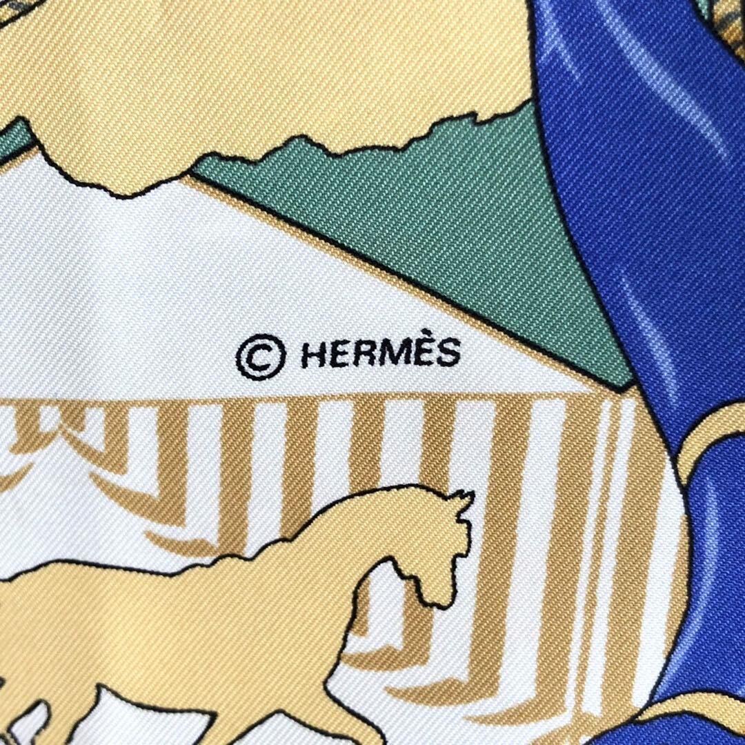 極美品◎HERMES エルメス スカーフ カレ90 セビリアの休日 ハイブランド 高級感 ストール チーフ 小物 アクセサリー 服飾品 高品質の画像8
