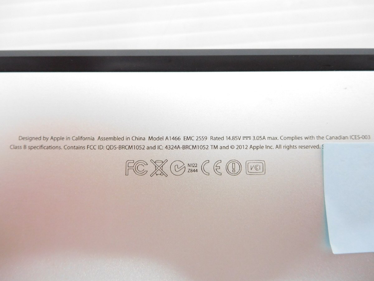 MacBook AIR A1466■Core i7 8GB(メモリ) 256GB(SSD) 13.3型■MacOS 10.8.5■アップル Apple■の画像6