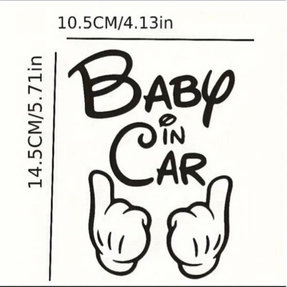 ディズニーモチーフ　BABY IN CAR ステッカー　子供ステッカー　カー用品　ミッキー