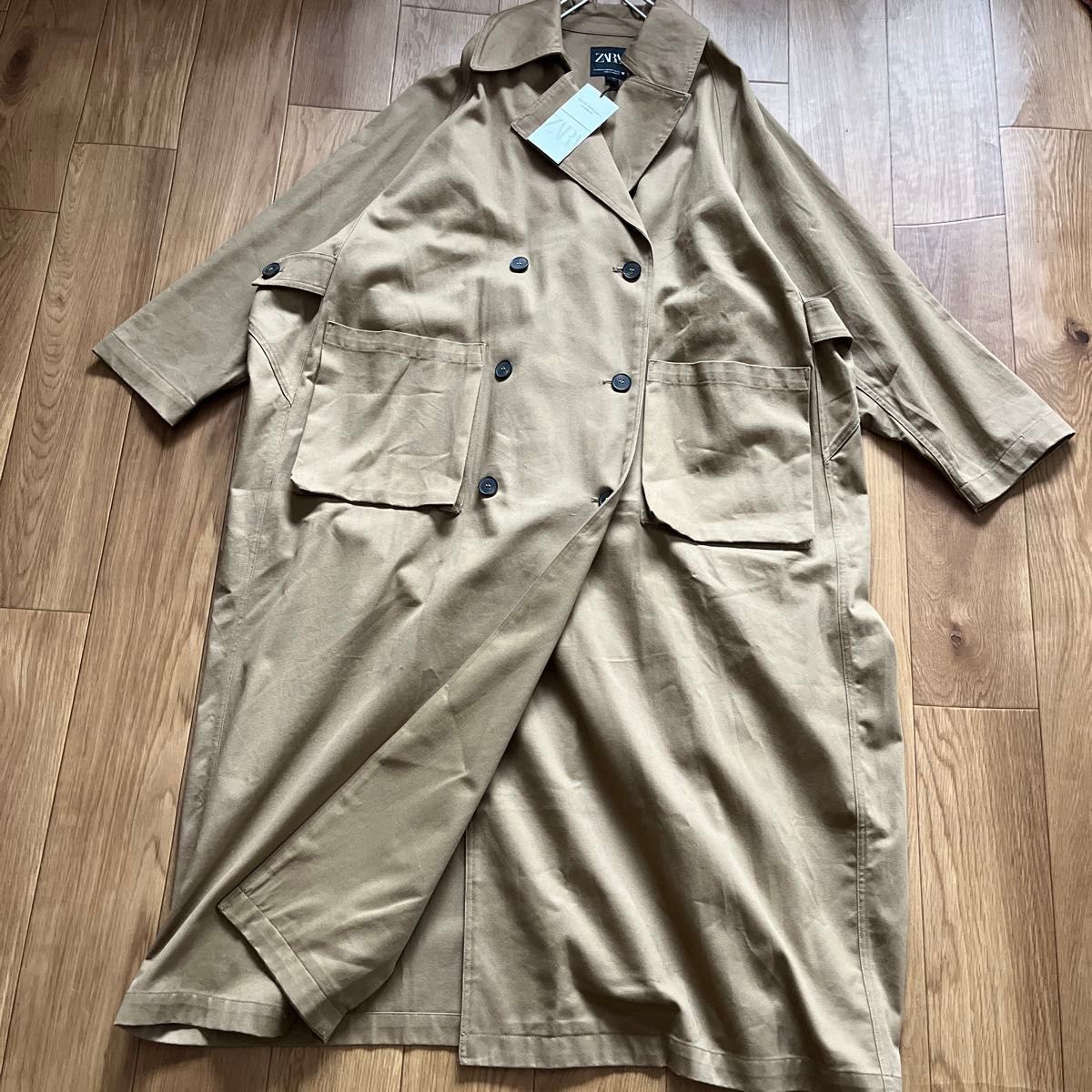 新品タグ付き ZARA ザラ ロングコート オーバーサイズ キャメル 新品タグ付き ZARA ザラ ロングコート オーバーサイズ キャメル