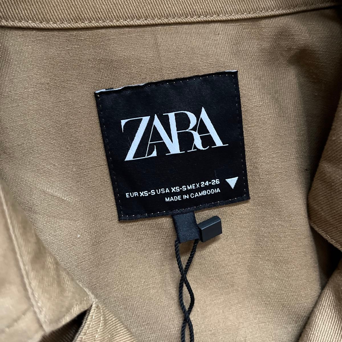 新品　ZARA ザラ　ロングコート　オーバーサイズ　キャメル