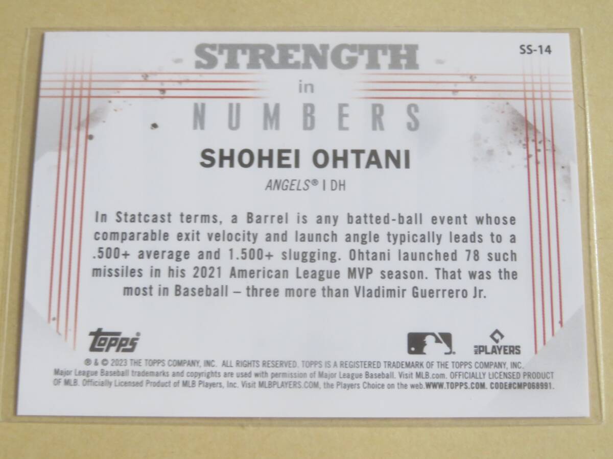 2023 TOPPS JAPAN EDITION 大谷翔平 STRENGTH IN NUMBERS インサート_画像2