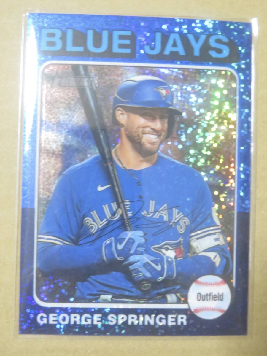 2024 TOPPS HERITAGE CHROME BLUE SPARKLE パラレル GEORGE SPRINGERの画像1