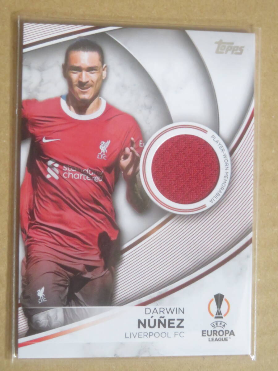 2023-24 TOPPS UEFA CLUB COMPETITIONS SUPERSTAR RELIC CARD DARWIN NUNEZ ジャージの画像1