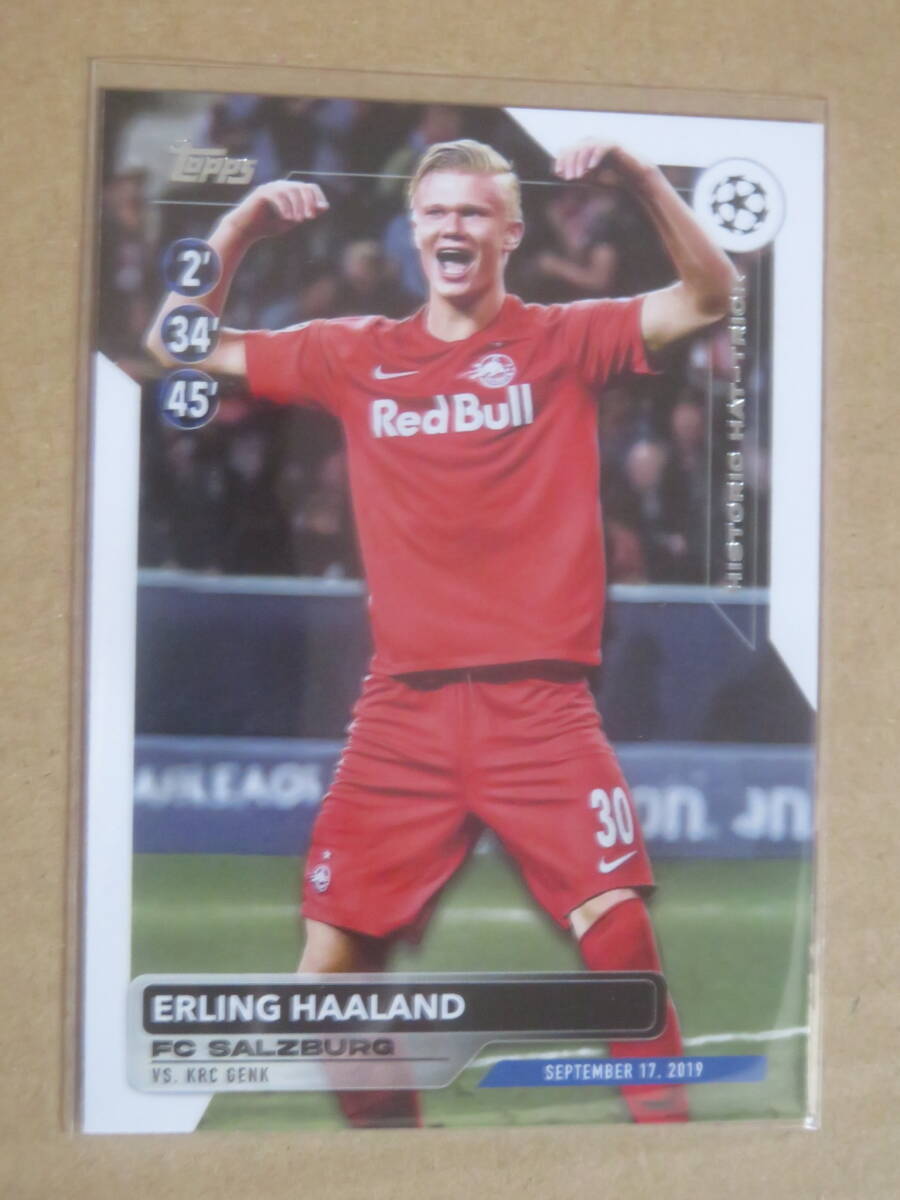 2023-24 TOPPS UEFA CLUB COMPETITIONS HISTORIC HAT-TRICK ERLING HAALANDの画像1