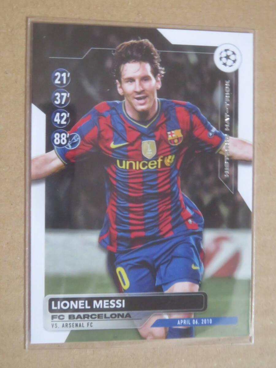 2023-24 TOPPS UEFA CLUB COMPETITIONS HISTORIC HAT-TRICK LIONEL MESSIの画像1