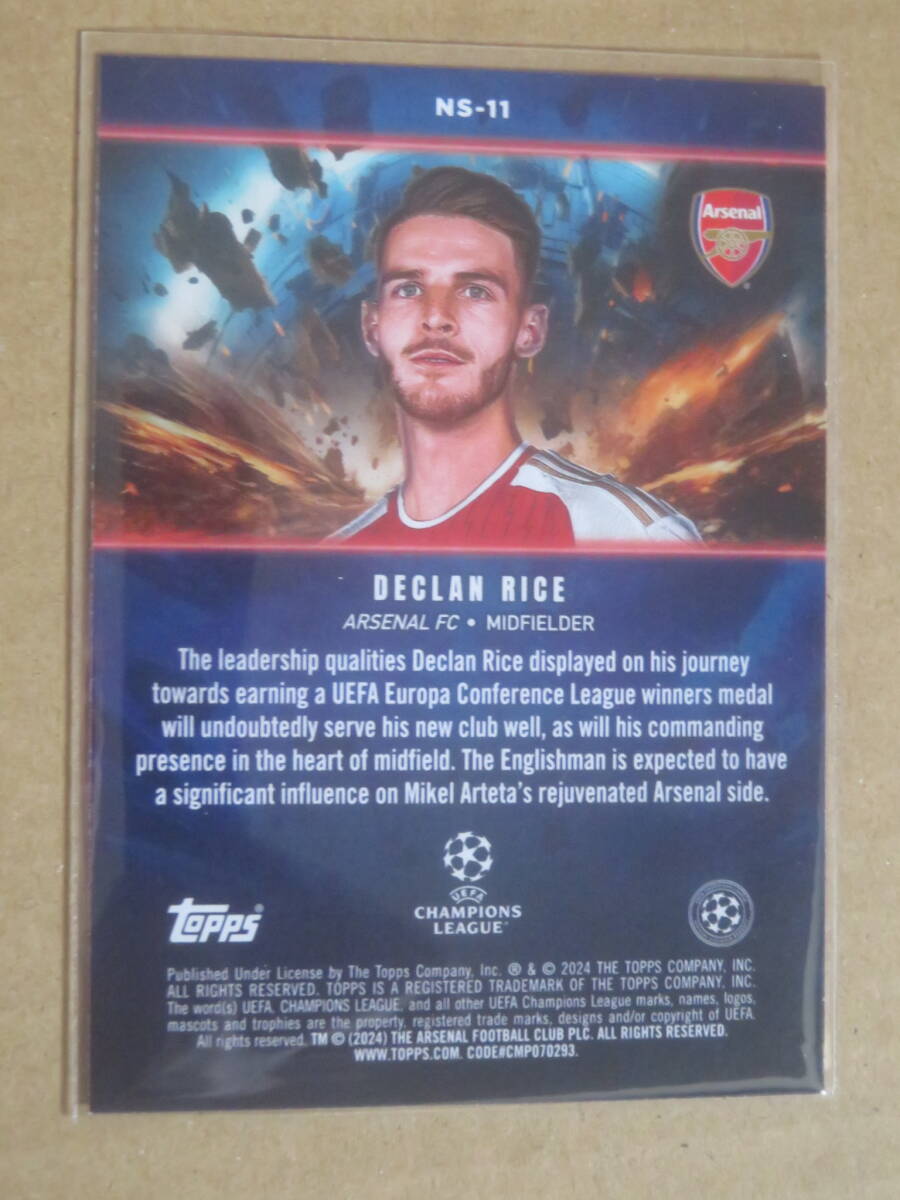 2023-24 TOPPS UEFA CLUB COMPETITIONS NOW STARRING DECLAN RICEの画像2