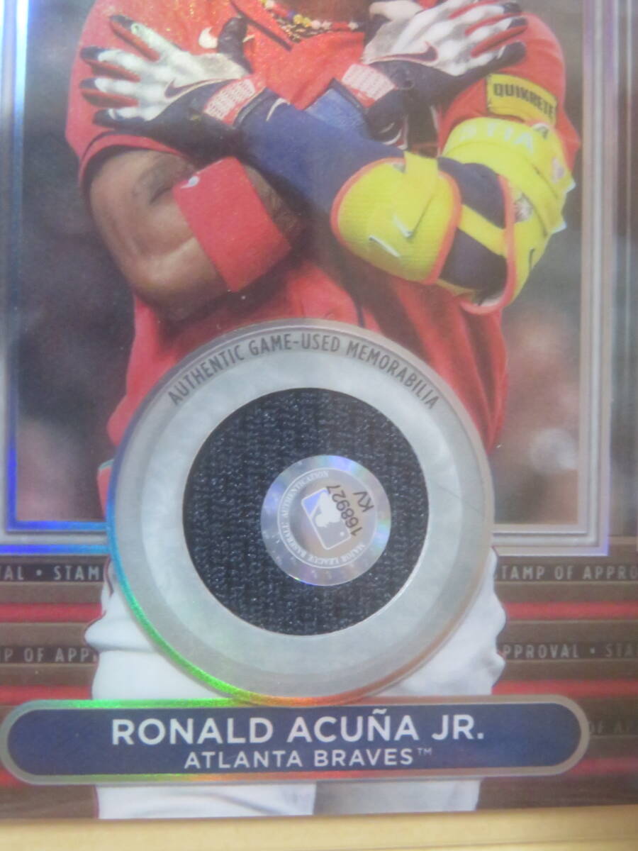 2024 TOPPS TRIBUTE GAME USED メモラビリア ジャージ RONALD ACUNA JR 046/199 STAMP OF APPROVALの画像2