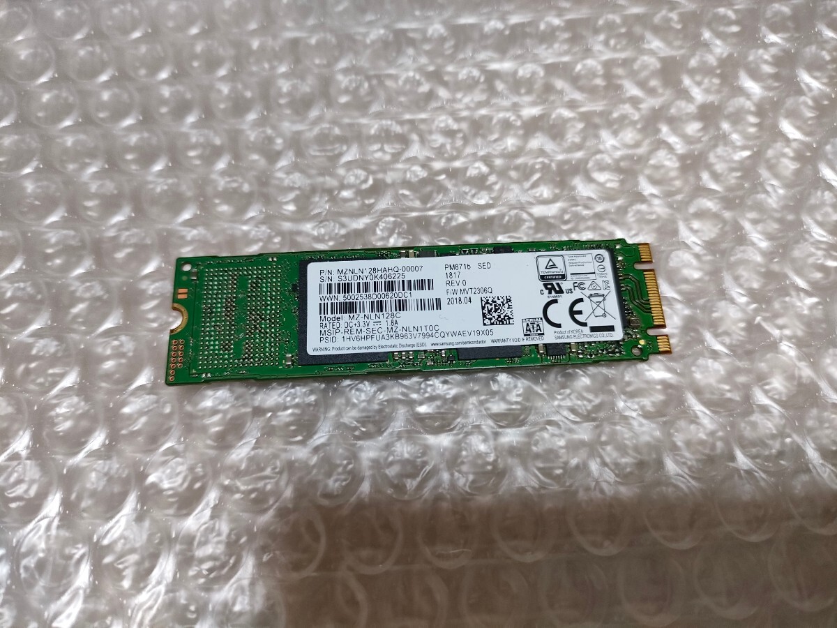 SSD 128GB m.2 SATA SAMSUNG サムスン_画像1