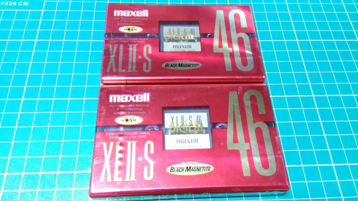 マクセル maxell XLII-S 46 カセットテープ ハイポジション 46分　未開封 2本セット　XLII-S 46(E)_画像1