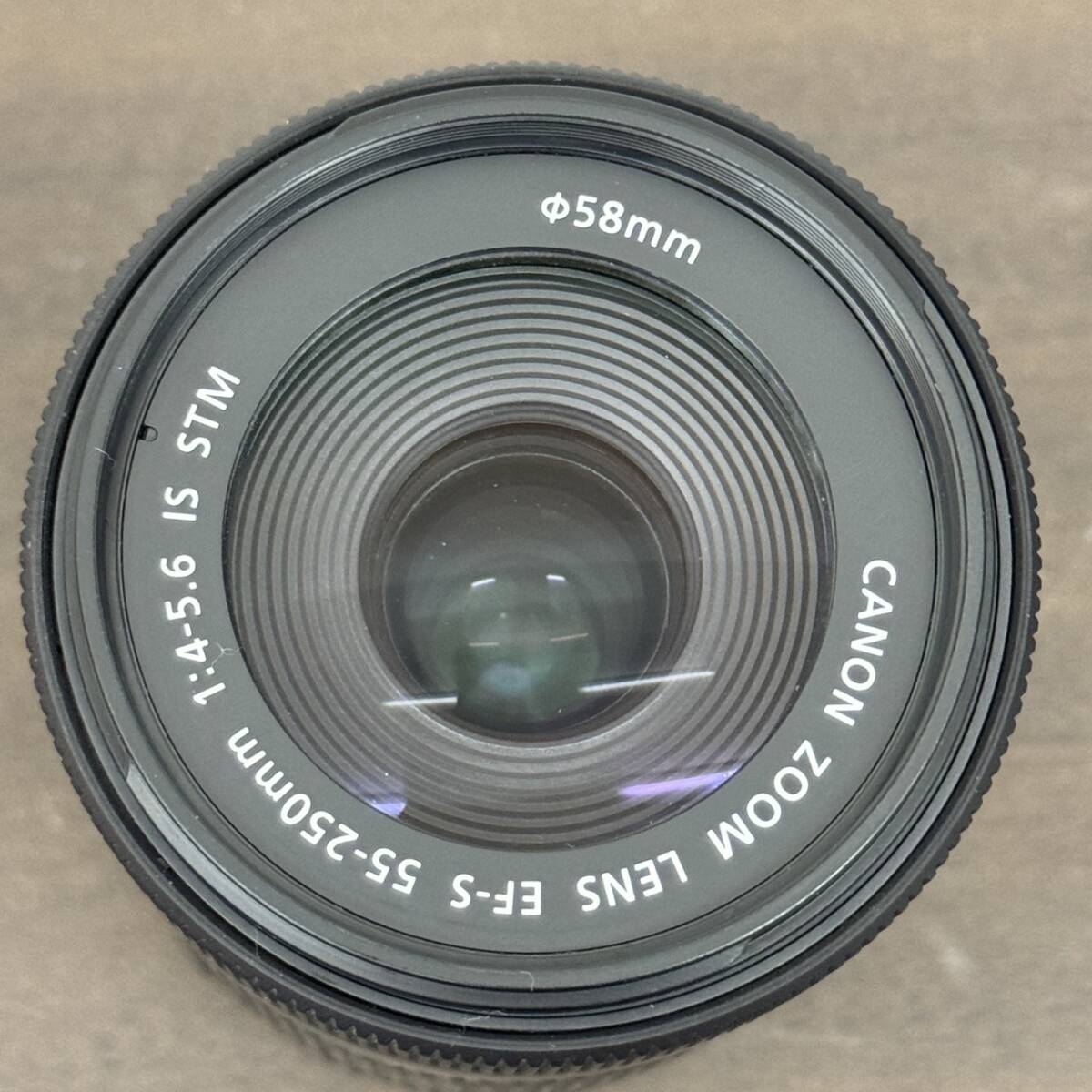 送料580円～ 動作未確認 Canon キャノン ZOOM LENS EF-S 55-250mm 1:4-5.6 IS STM φ58mm 一眼レフ カメラレンズ 製造番号4341124662_画像9