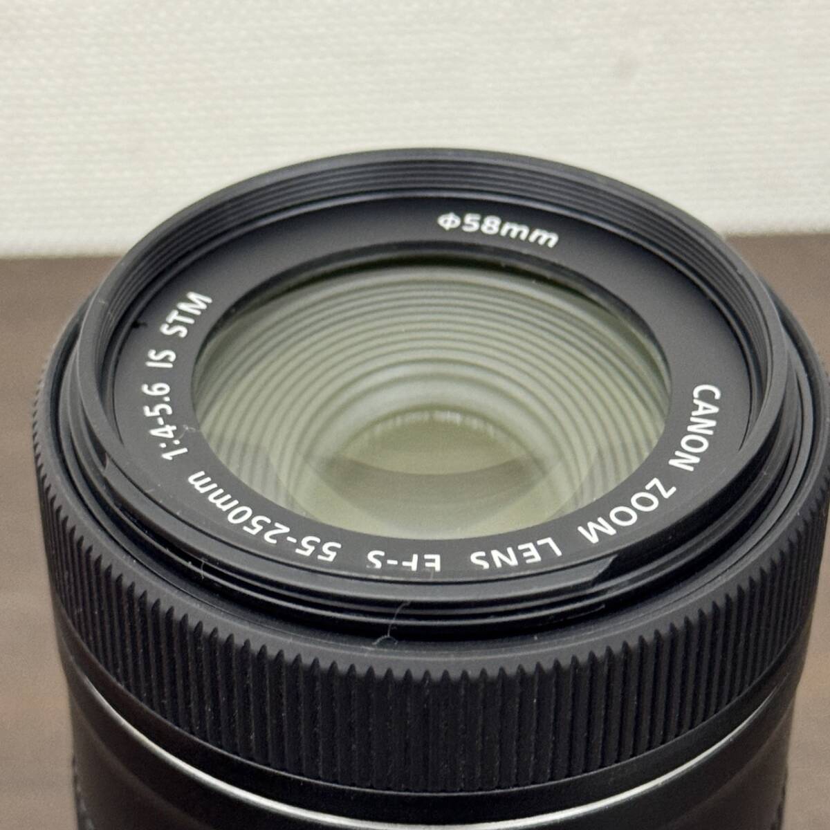 送料580円～ 動作未確認 Canon キャノン ZOOM LENS EF-S 55-250mm 1:4-5.6 IS STM φ58mm 一眼レフ カメラレンズ 製造番号4341124662_画像8