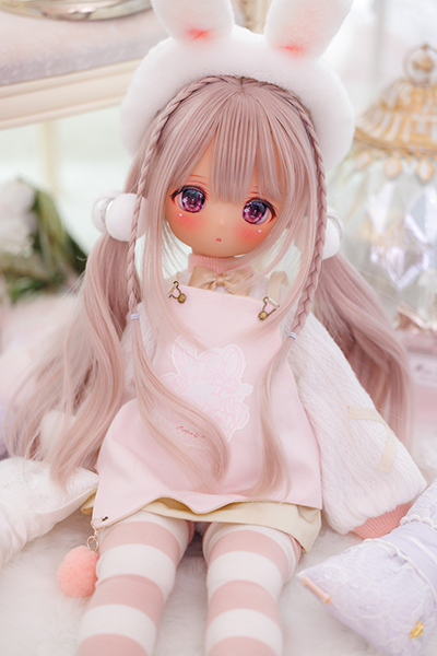  *ロンシュカ Kumako EGG01 ミルクティー肌カスタムヘッド＆ボディ デカールアイ2種 ウィッグ 衣装 PuyooDoll 1/4 中古の画像6