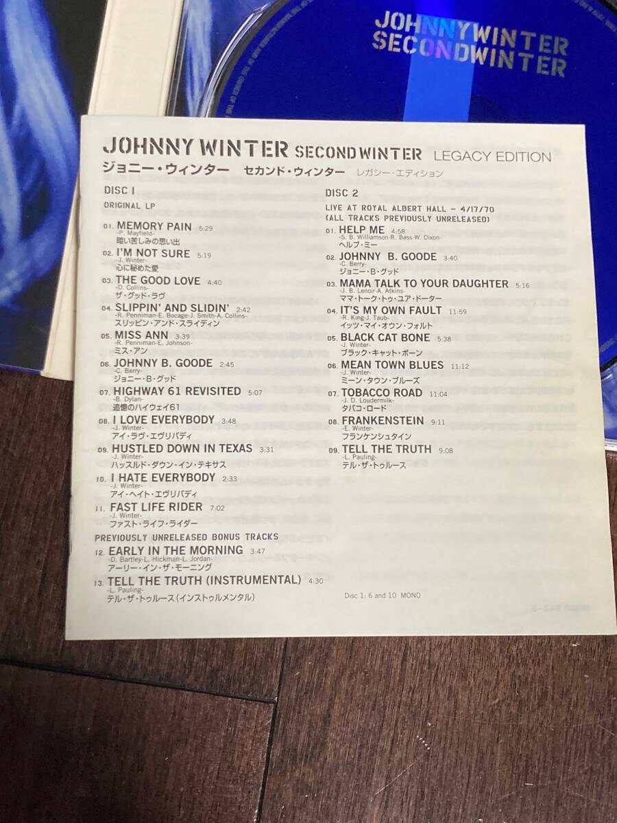 Johnny Winter CD ジョニー・ウィンター 「Second Winter」Legacy Editionの画像4